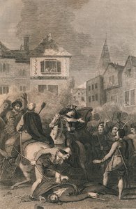 La muerte de Wat Tyler, 1381, siglo XIX de Unbekannt