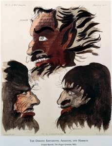 Los demonios Ashtaroth, Abaddon y Mammon, 1801 de Unbekannt