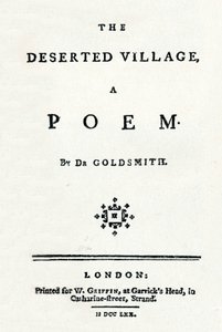 El pueblo abandonado, un poema, c1770 de Unbekannt