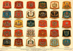 Los estandartes de tambor de los regimientos de caballería del ejército británico, 1902 de Unbekannt