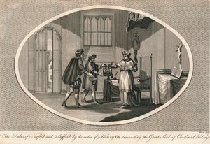 Los Duques de Norfolk y Suffolk exigiendo el Gran Sello del Cardenal Wolsey, 1529 1793