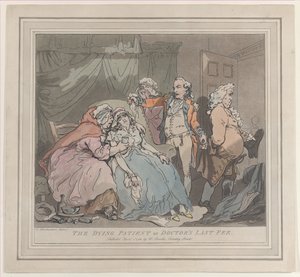 El paciente moribundo, o la última tarifa del doctor, 1 de abril de 1786 de Unbekannt