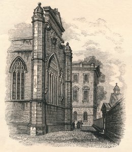 El extremo este de la capilla del colegio, Peterhouse, Cambridge, siglo XIX de Unbekannt