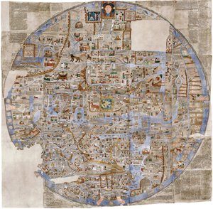 El mapa de Ebstorf, c. 1300 de Unbekannt