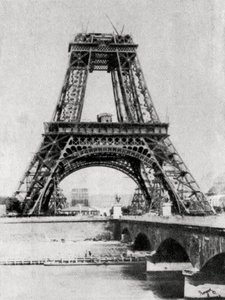 La Torre Eiffel en construcción, París de Unbekannt