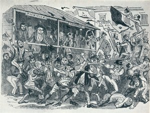 La Elección en Eatanswill, c. 1836, 1925 de Unbekannt