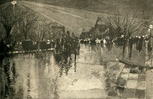 La Luz Eléctrica en Madison Square, Nueva York, en una Noche Nublada, 1882 de Unbekannt
