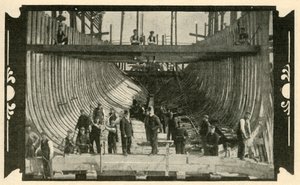 El barco inglés, Discovery, en construcción, 1901 de Unbekannt