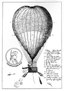 El gran globo aerostático de Lunardi, 1784 de Unbekannt