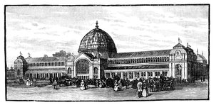 El edificio de la exposición de 1862