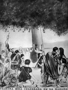 La primera misa, 1519, década de 1910