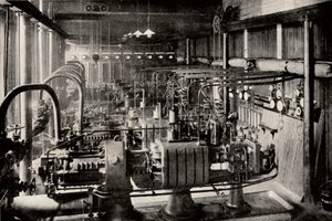 La primera estación generadora turboeléctrica de Parsons, c. 1916 de Unbekannt