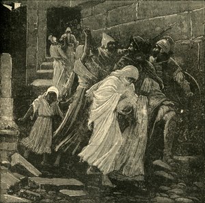 La huida de Sedequías, 1890 de Unbekannt