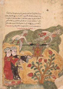 La Huida de la Tortuga, Folio de un Kalila wa Dimna