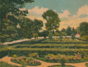 El jardín de flores, una vista del extremo oeste, 1946 de Unbekannt