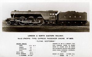 La locomotora de vapor Flying Scotsman, siglo XX de Unbekannt
