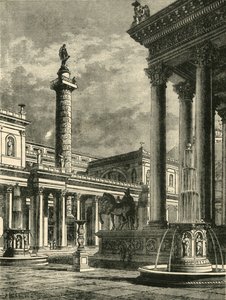 El Foro y la Columna de Trajano (restauración), 1890