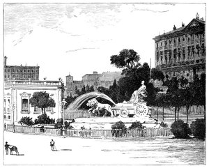 La Fuente de Cibeles, Madrid, 1900 de Unbekannt