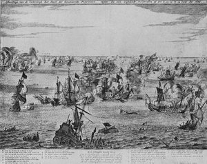 La batalla de los cuatro días, c. 1667 de Unbekannt