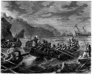 Los francos cruzan el mar embravecido, 1882-1884 de Unbekannt