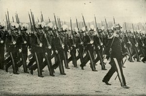 El oficial del ejército francés en formación de Unbekannt