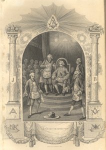 Ceremonia de los francmasones franceses, 1844