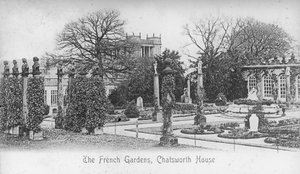 Los jardines franceses, Chatsworth House, Derbyshire, finales del siglo XIX o principios del XX de Unbekannt