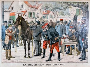 El ejército francés comprando caballos de Unbekannt