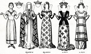 La Galería del Traje Británico: Vestido usado en el reinado del primer Eduardo, c. 1934 de Unbekannt