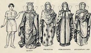La Galería del Traje Británico: Cómo vestía la gente en tiempos anglosajones, c1934 de Unbekannt