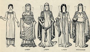 La Galería del Traje Británico: El vestido que usaba la gente en tiempos normandos, c1934 de Unbekannt