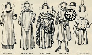 La Galería del Traje Británico: Lo que hombres y mujeres vestían en la época de Enrique III, c1934