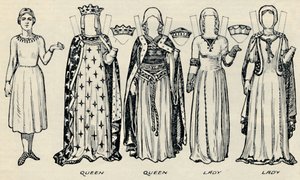 La Galería del Traje Británico: Lo que hombres y mujeres vestían en la época de Enrique III, c1934