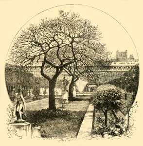 Los jardines del Palais Royal, París, 1890 de Unbekannt