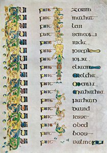 La genealogía de Cristo, 800 d.C., siglo XX de Unbekannt