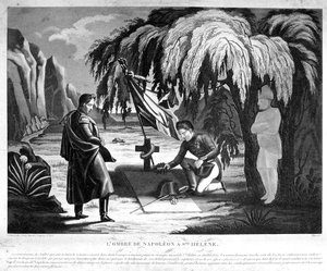 El fantasma de Napoleón en Santa Helena, c1825 de Unbekannt
