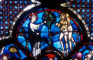 La ventana del Buen Samaritano, Catedral de Chartres, Francia, siglo XIII de Unbekannt