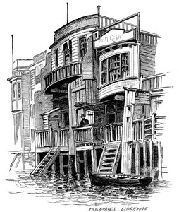 La taberna The Grapes, Limehouse, Londres, 1887