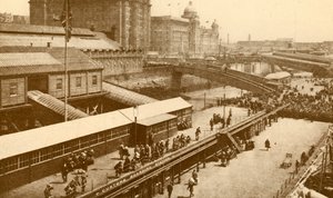 El gran muelle flotante en Liverpool, c1930 de Unbekannt
