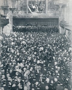 La gran reunión de reclutamiento en el Guildhall de Londres, 1914 de Unbekannt
