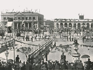 La Gran Plaza en un día de fiesta, Montevideo, Uruguay, 1895 de Unbekannt