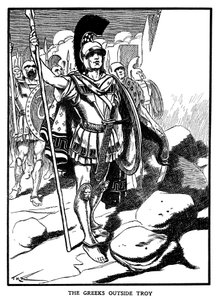 Los Griegos fuera de Troya, c1900 de Unbekannt
