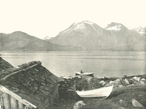 El Hardangerfjord en Rosendal, Noruega, 1895 de Unbekannt