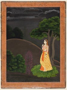 La Heroína que Espera Ansiosamente a su Amante Ausente Utka Nayaka, c. 1750-55 de Unbekannt