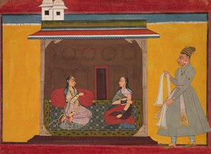 La Heroína que es Amada Fielmente: Hoja de un Rasamanjari, c. 1710 de Unbekannt