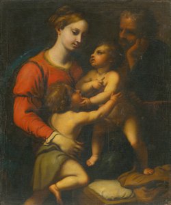 La Sagrada Familia con San Juan Bautista de Unbekannt