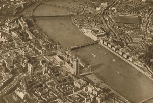 La isla sagrada de Thorney con su antigua abadía como aparece hoy, c1935 de Unbekannt