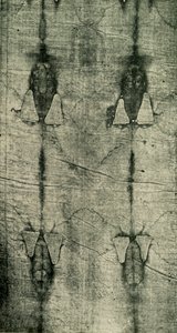 La Sábana Santa - Impresión del cuerpo: Vista frontal, 1902 de Unbekannt