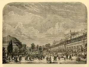 El jardín hortícola y el edificio de exposiciones, c1876 de Unbekannt