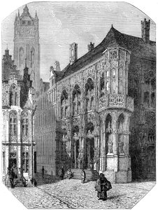 El Hotel de Ville, Gante, siglo XIX de Unbekannt